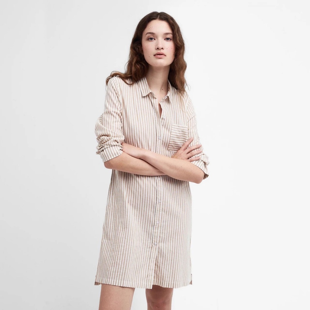 Tan Long Sleeve Dress